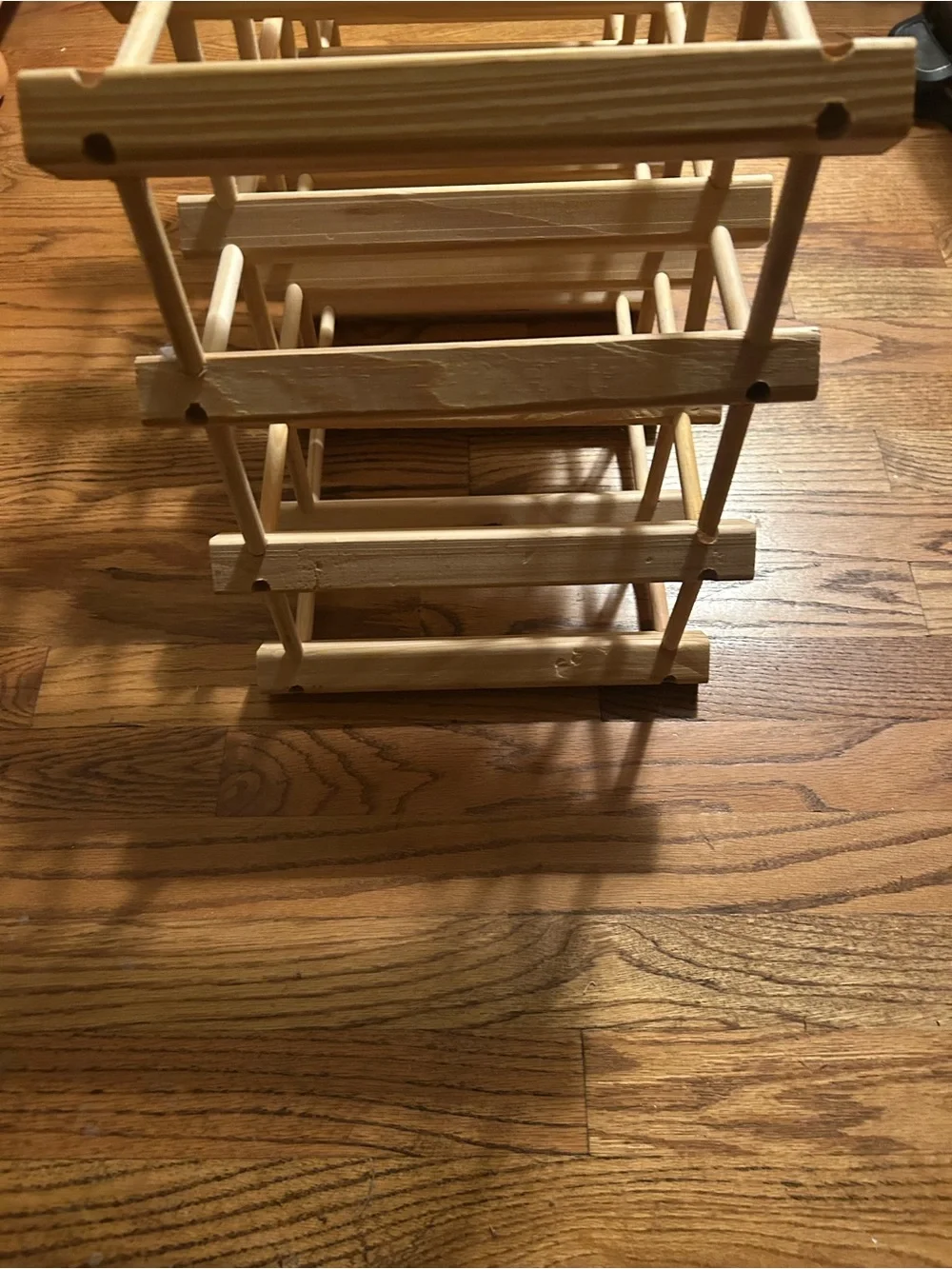 Brown Wooden Shelf - Great for Organizing Shoes in Small Spaces